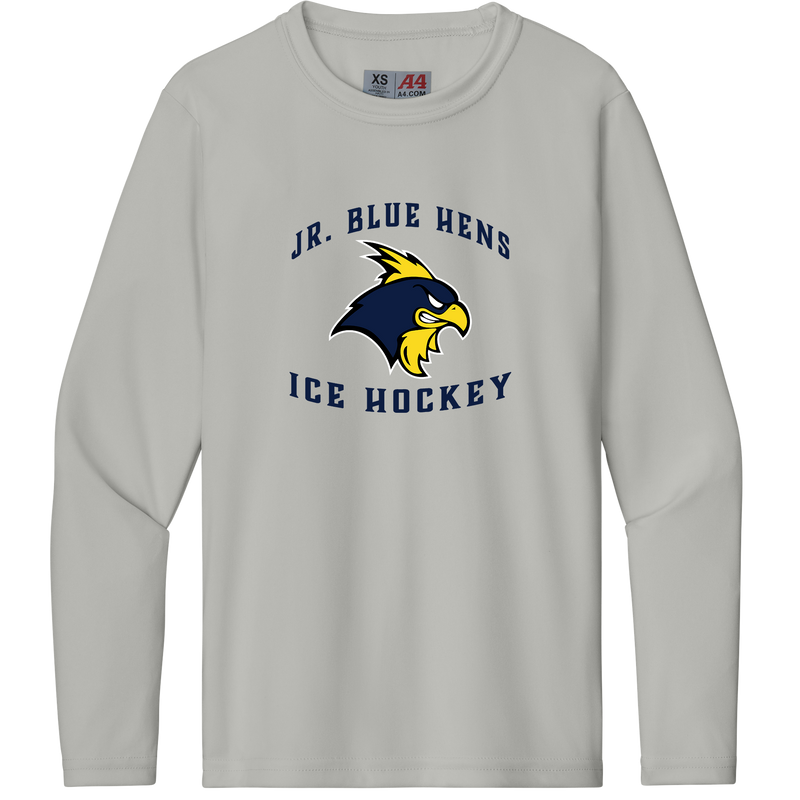 Delaware Jr. Blue Hens Youth Cooling Performance Long Sleeve Tee