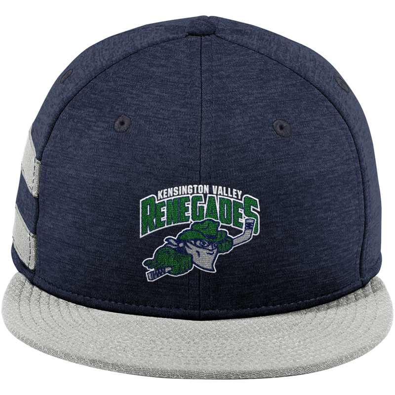 Kensington Valley Renegades New Era Shadow Heather Striped Flat Bill Snapback Cap