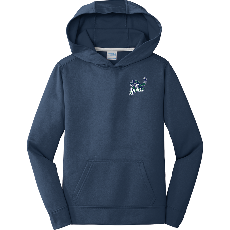 Kensington Valley Rebels Youth Performance Fleece Pullover Hooded Sweatshirt
